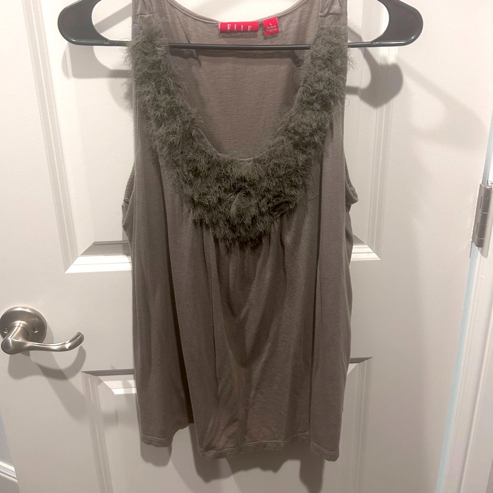 Elle , sleeveless blouse in size large